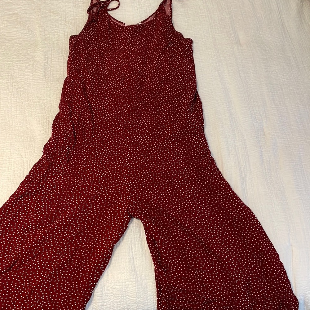 Jumpsuit with adjustable tie straps